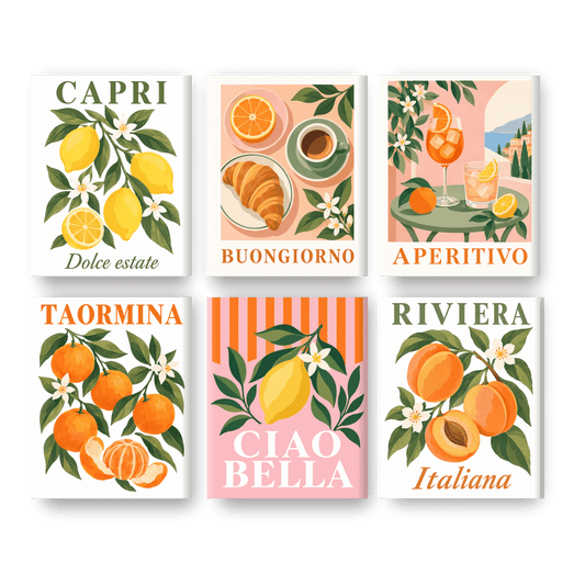 6 Mini Paintings | Capri Citroenen Set