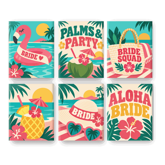 6 Mini Paintings | Aloha Bruid Set