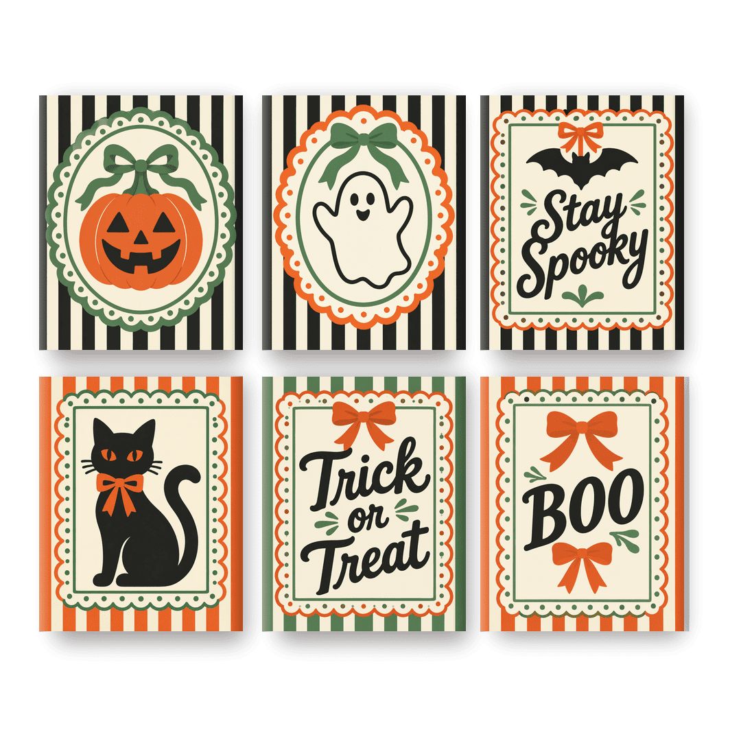 6 Mini Paintings | Boo & Strikken Set
