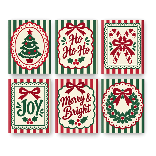 6 Mini Paintings | Feestelijke Strikken Set
