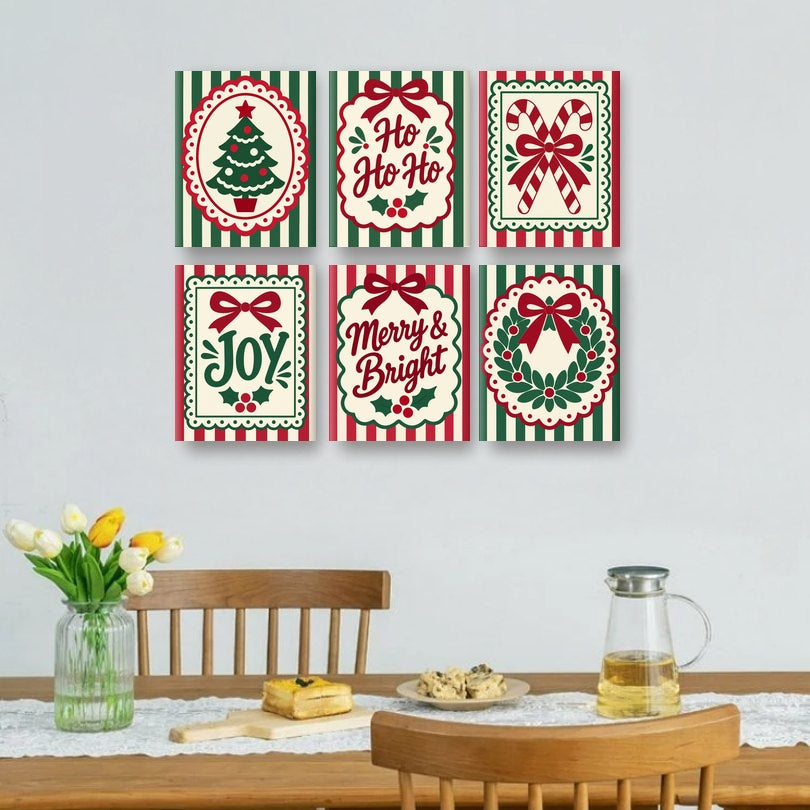 6 Mini Paintings | Feestelijke Strikken Set