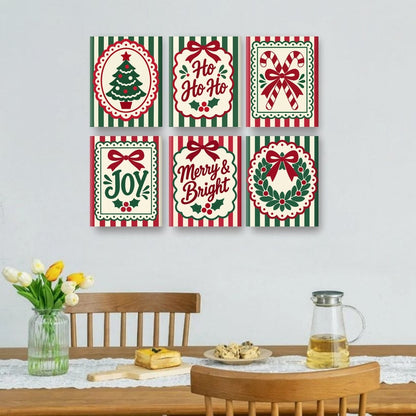 6 Mini Paintings | Feestelijke Strikken Set