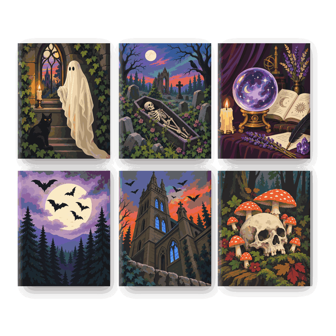 6 Mini Paintings | Gothic After Dark Set