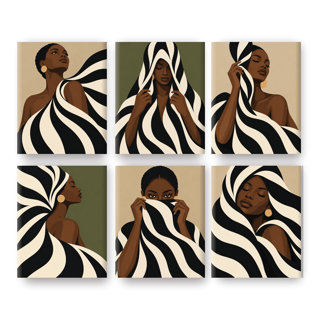 6 Mini Paintings | Ivoren Muze Set