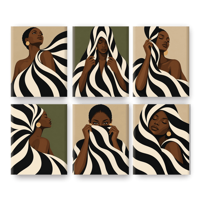 6 Mini Paintings | Ivoren Muze Set