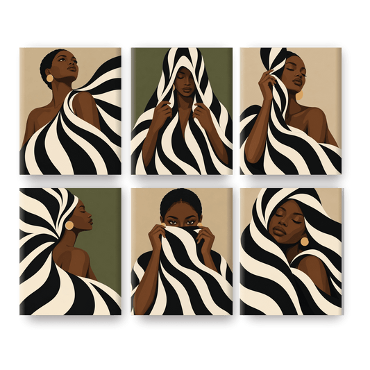 6 Mini Paintings | Ivoren Muze Set