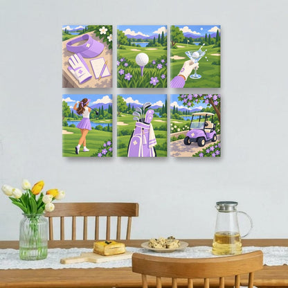 6 Mini Paintings | Lavendel Verbinding Set