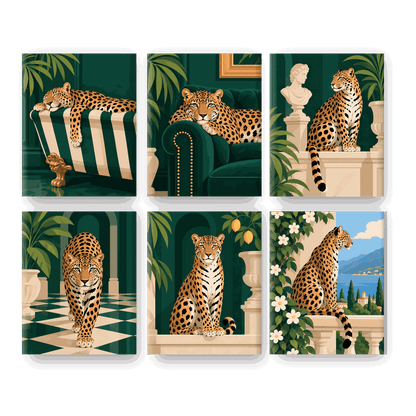 6 Mini Paintings | Luipaard Lounge Set