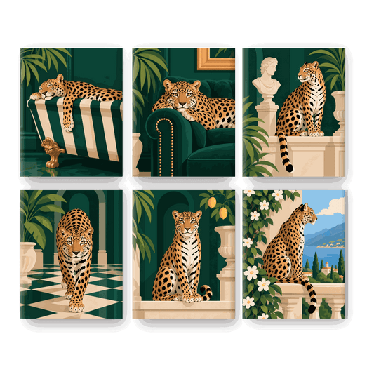 6 Mini Paintings | Luipaard Lounge Set