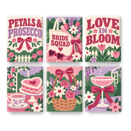 6 Mini Paintings | Bloemblaadjes & Prosecco Set