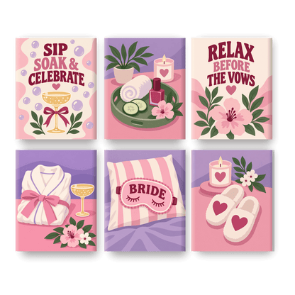 6 Mini Paintings | Relax Before the Vows Set