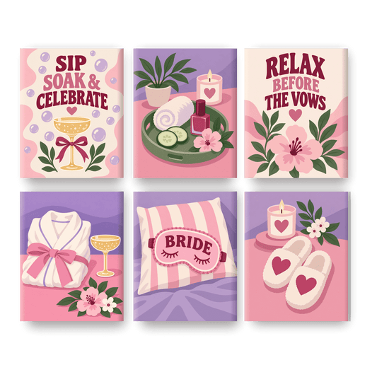 6 Mini Paintings | Relax Before the Vows Set