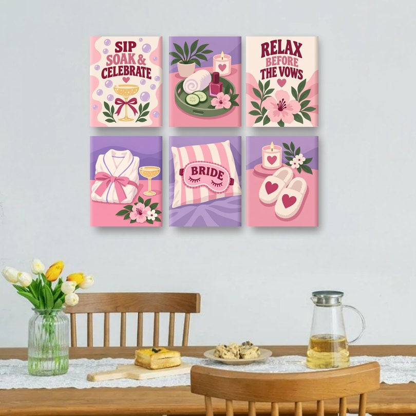 6 Mini Paintings | Relax Before the Vows Set