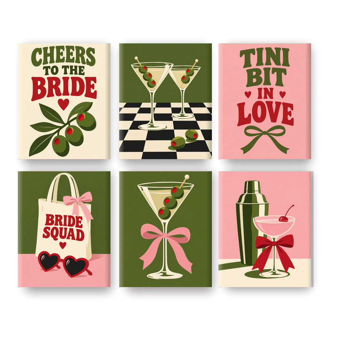 6 Mini Paintings | Tiny Bit in Love Set