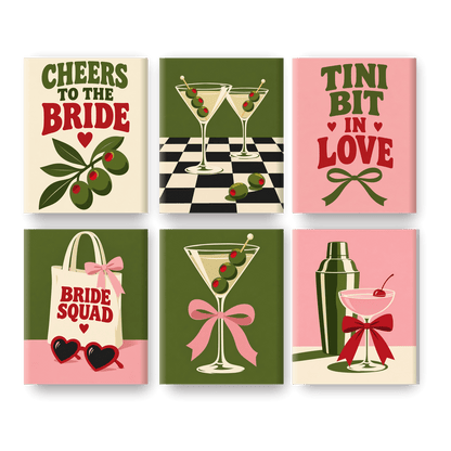 6 Mini Paintings | Tiny Bit in Love Set