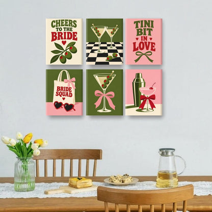 6 Mini Paintings | Tiny Bit in Love Set