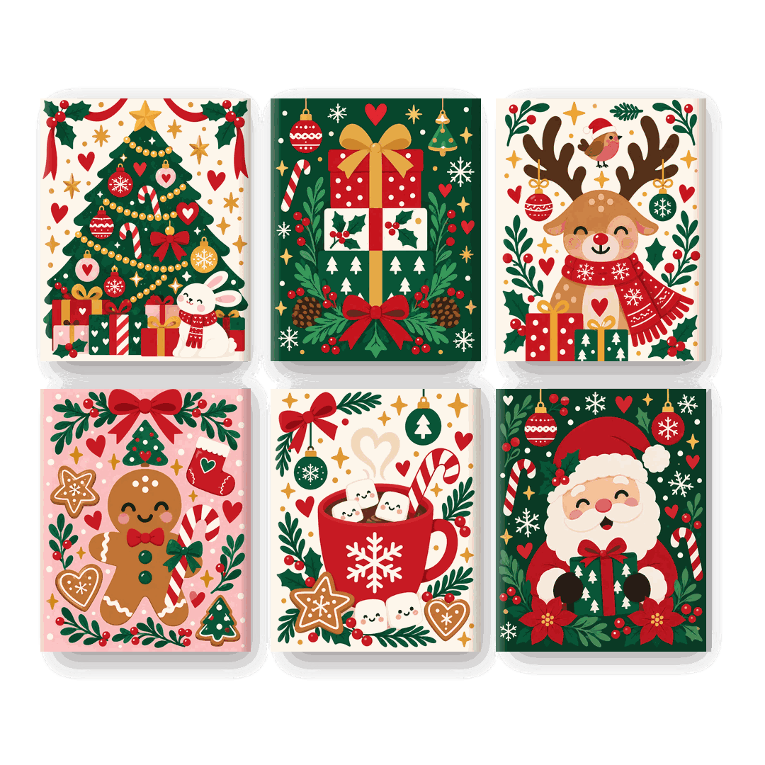 6 Mini Paintings | Peperkoek Vrolijkheid Set