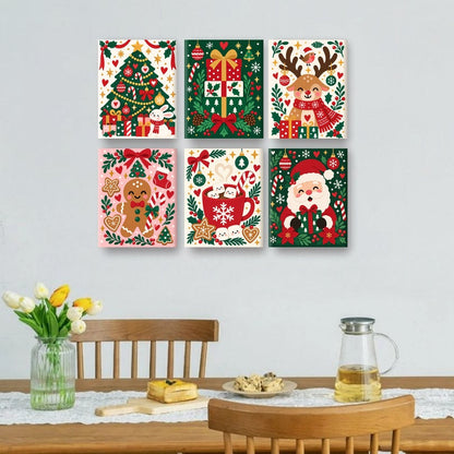 6 Mini Paintings | Peperkoek Vrolijkheid Set