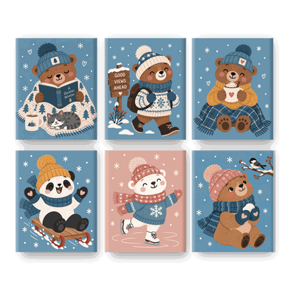 6 Mini Paintings | Een Rustiger Winter Set