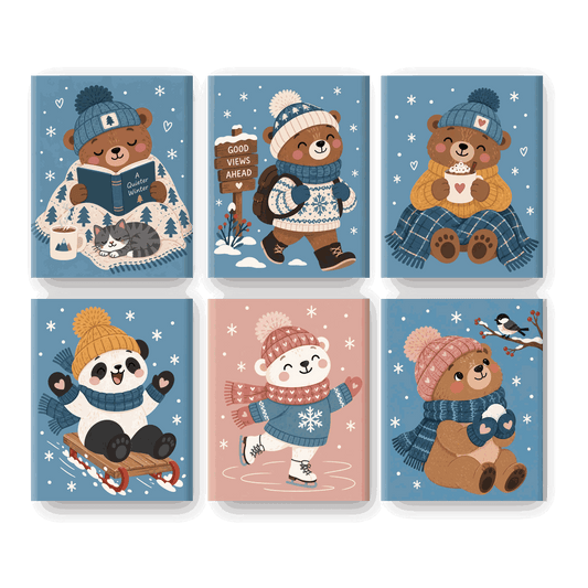 6 Mini Paintings | Een Rustiger Winter Set