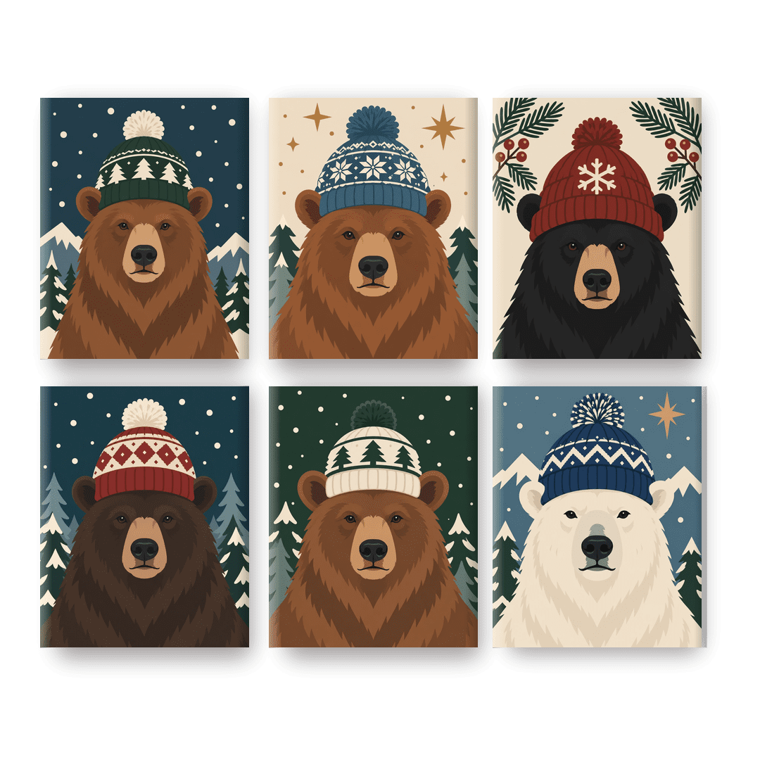 6 Mini Paintings | Berg Beer Winter Set