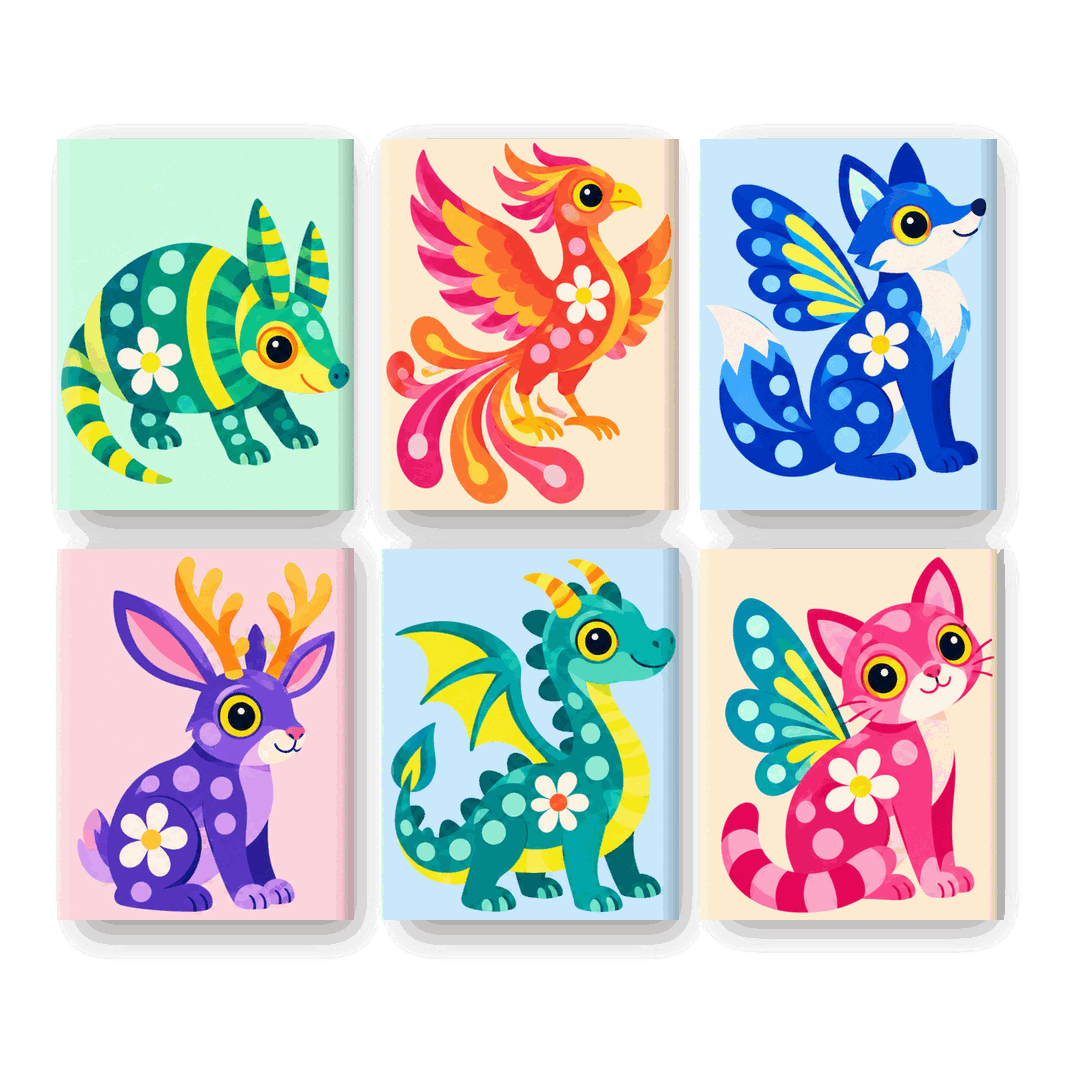 6 Mini Paintings | Alebrijes Set