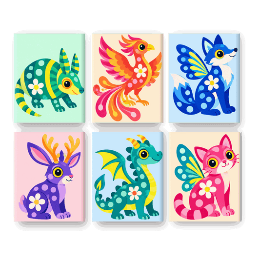 6 Mini Paintings | Alebrijes Set