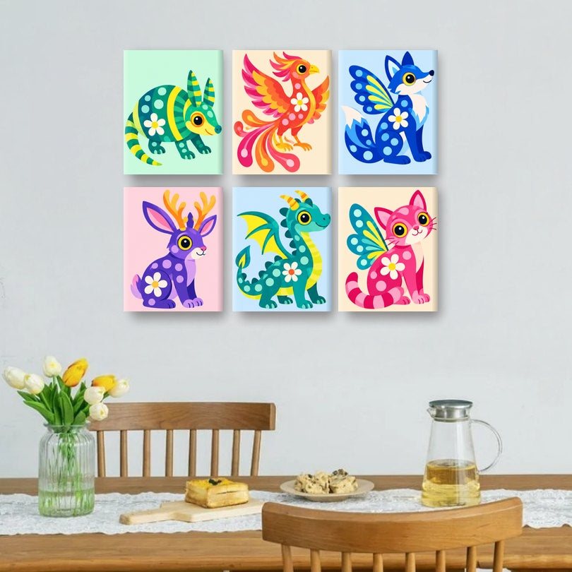 6 Mini Paintings | Alebrijes Set