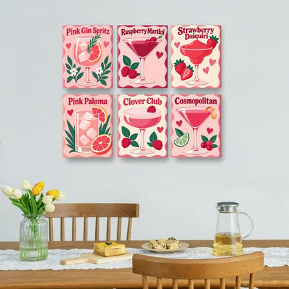 6 Mini Paintings | Blozende Cocktails Set