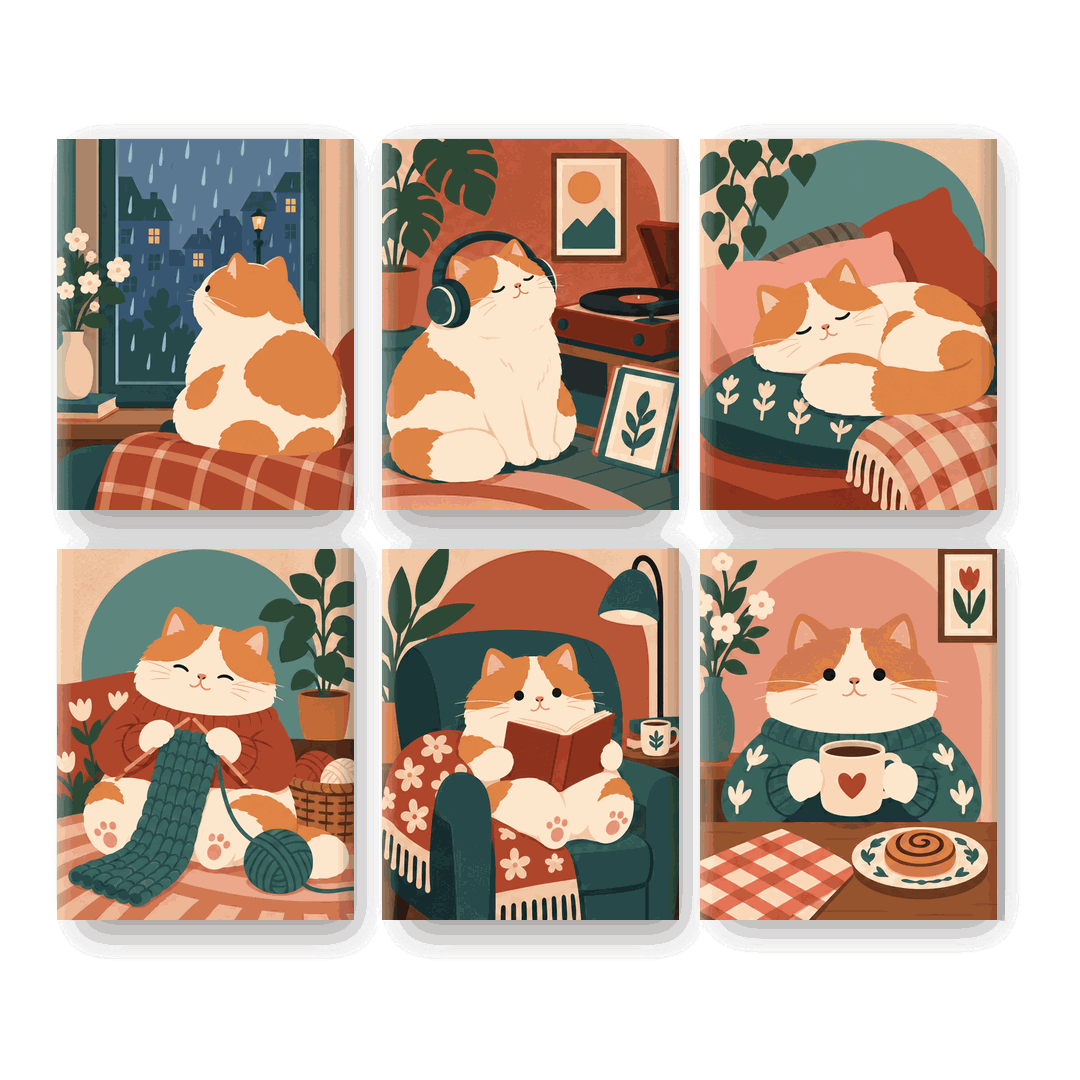 6 Mini Paintings | Kat Dutje Club Set