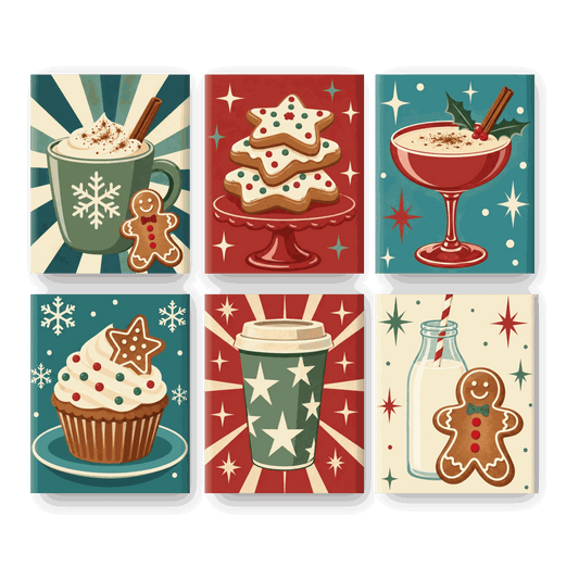 6 Mini Paintings | Feestelijke Slokjes Set