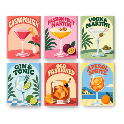 6 Mini Paintings | Groovy Cheers Set