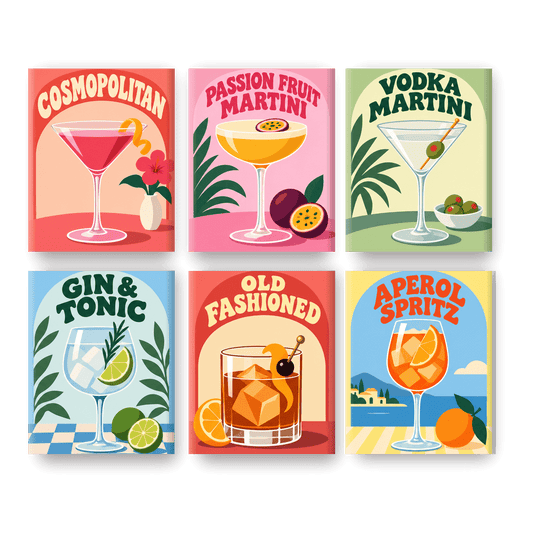 6 Mini Paintings | Groovy Cheers Set