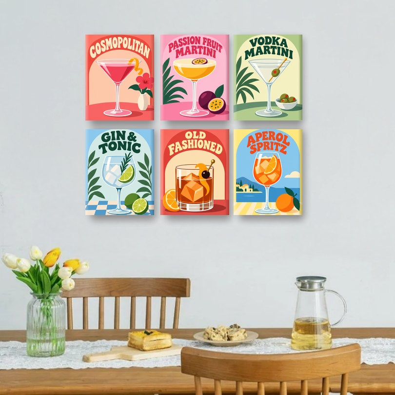 6 Mini Paintings | Groovy Cheers Set