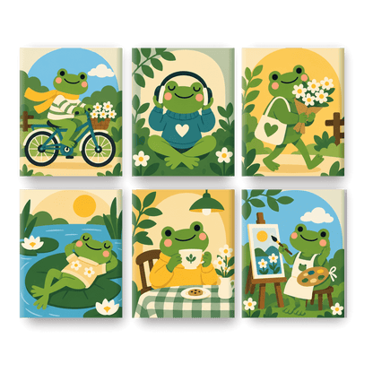 6 Mini Paintings | Vrolijk Klein Leven Set