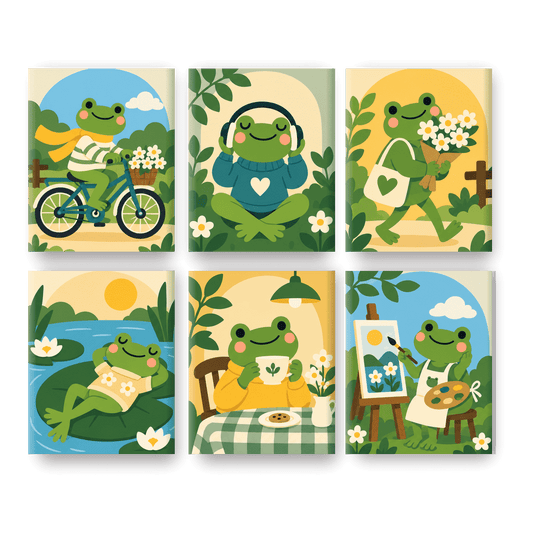 6 Mini Paintings | Vrolijk Klein Leven Set