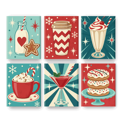 6 Mini Paintings | Vrolijke Slokjes Set
