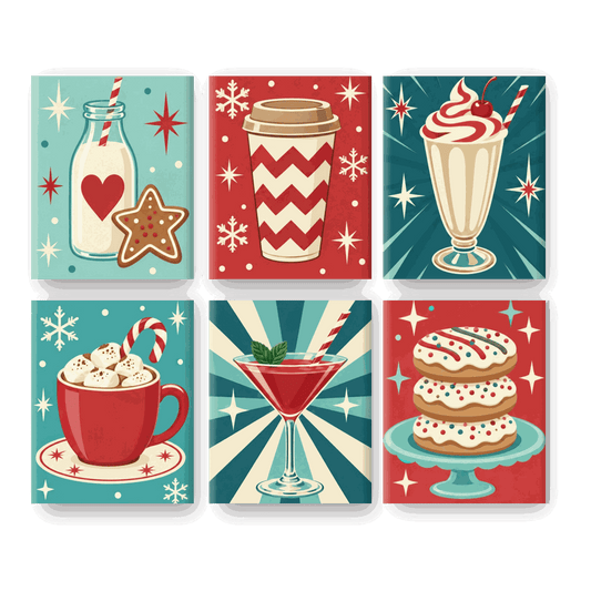 6 Mini Paintings | Vrolijke Slokjes Set