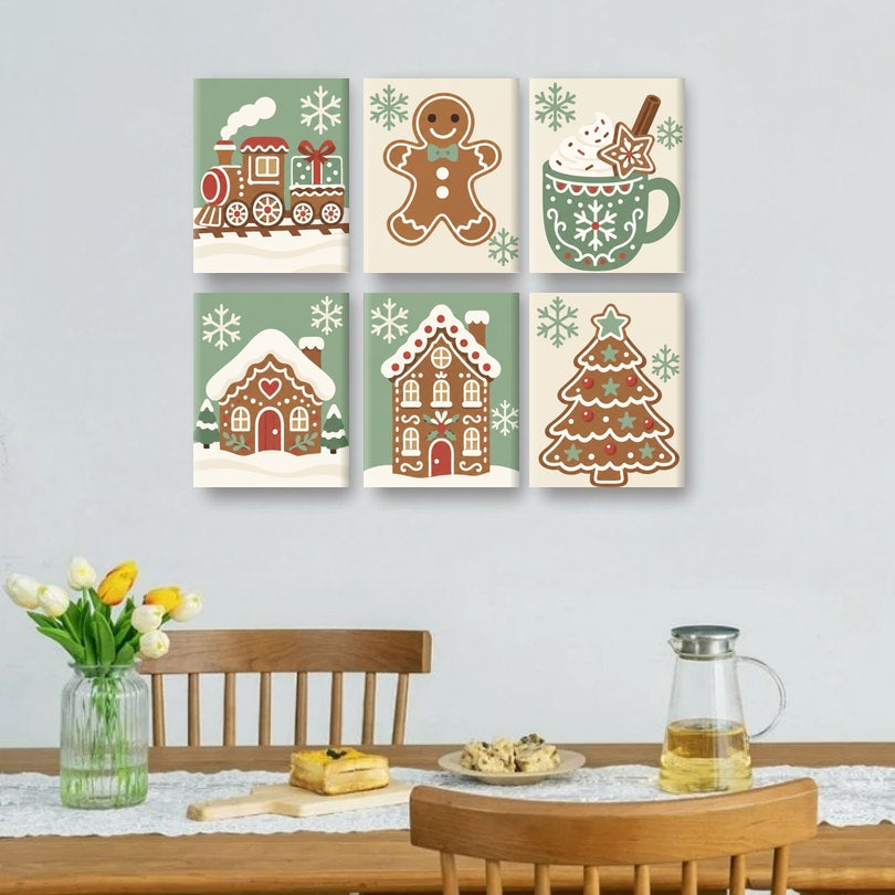 6 Mini Paintings | Minty Peperkoek Set