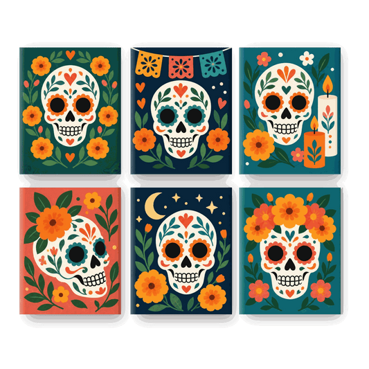 6 Mini Paintings | Maanverlichte Fiesta Set
