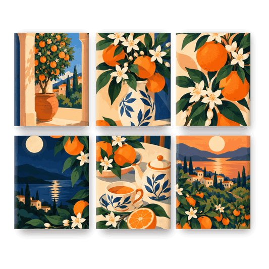 6 Mini Paintings | Sinaasappelboomgaard Set