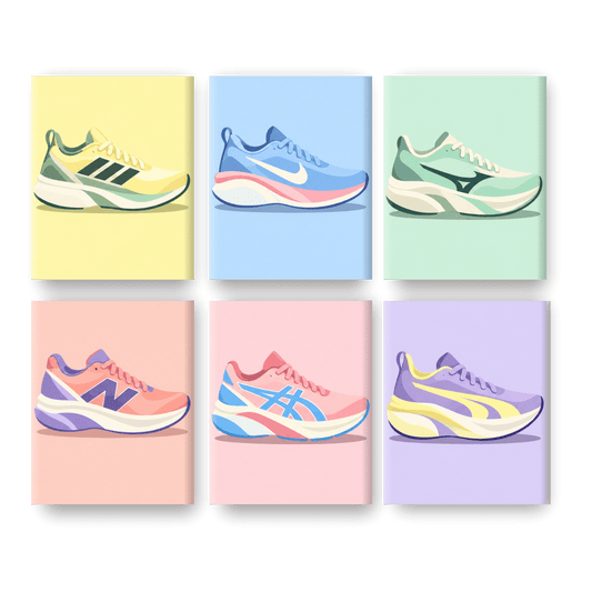 6 Mini Paintings | Pastel Sneakers Set