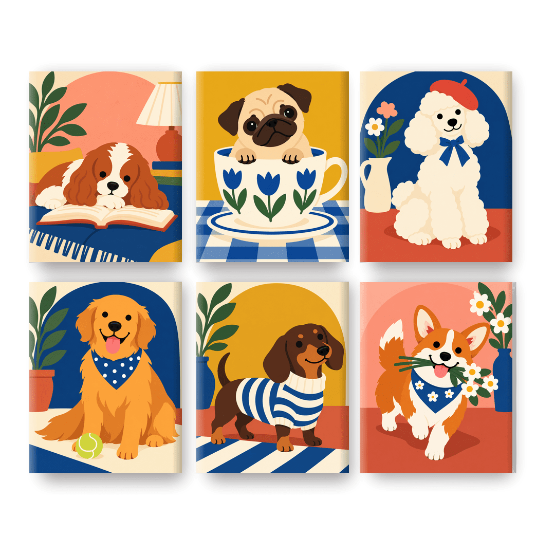 6 Mini Paintings | Poten & Persoonlijkheid Set