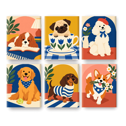 6 Mini Paintings | Poten & Persoonlijkheid Set