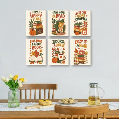 6 Mini Paintings | Pompoen Kruid Pagina's Set