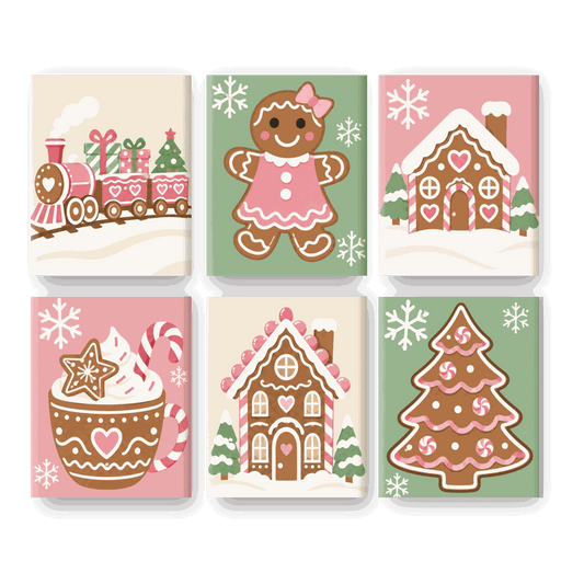 6 Mini Paintings | Suikerpruim Kerst Set