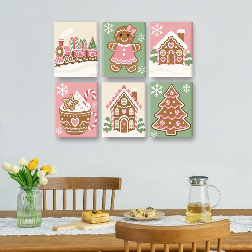 6 Mini Paintings | Suikerpruim Kerst Set