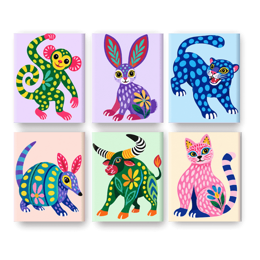6 Mini Paintings | Grillige Wildlife Set