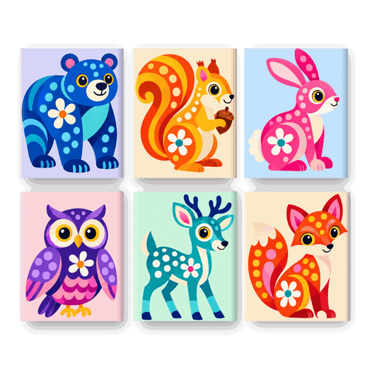 6 Mini Paintings | Bos Grilligheid Set