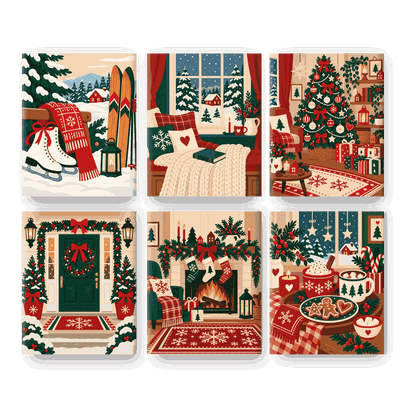 6 Mini Paintings | Winter Avonturen Set